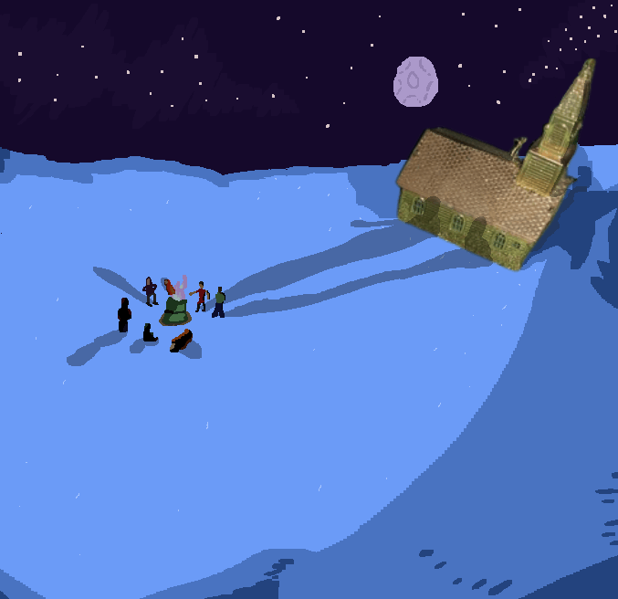 Gilded Winter Night